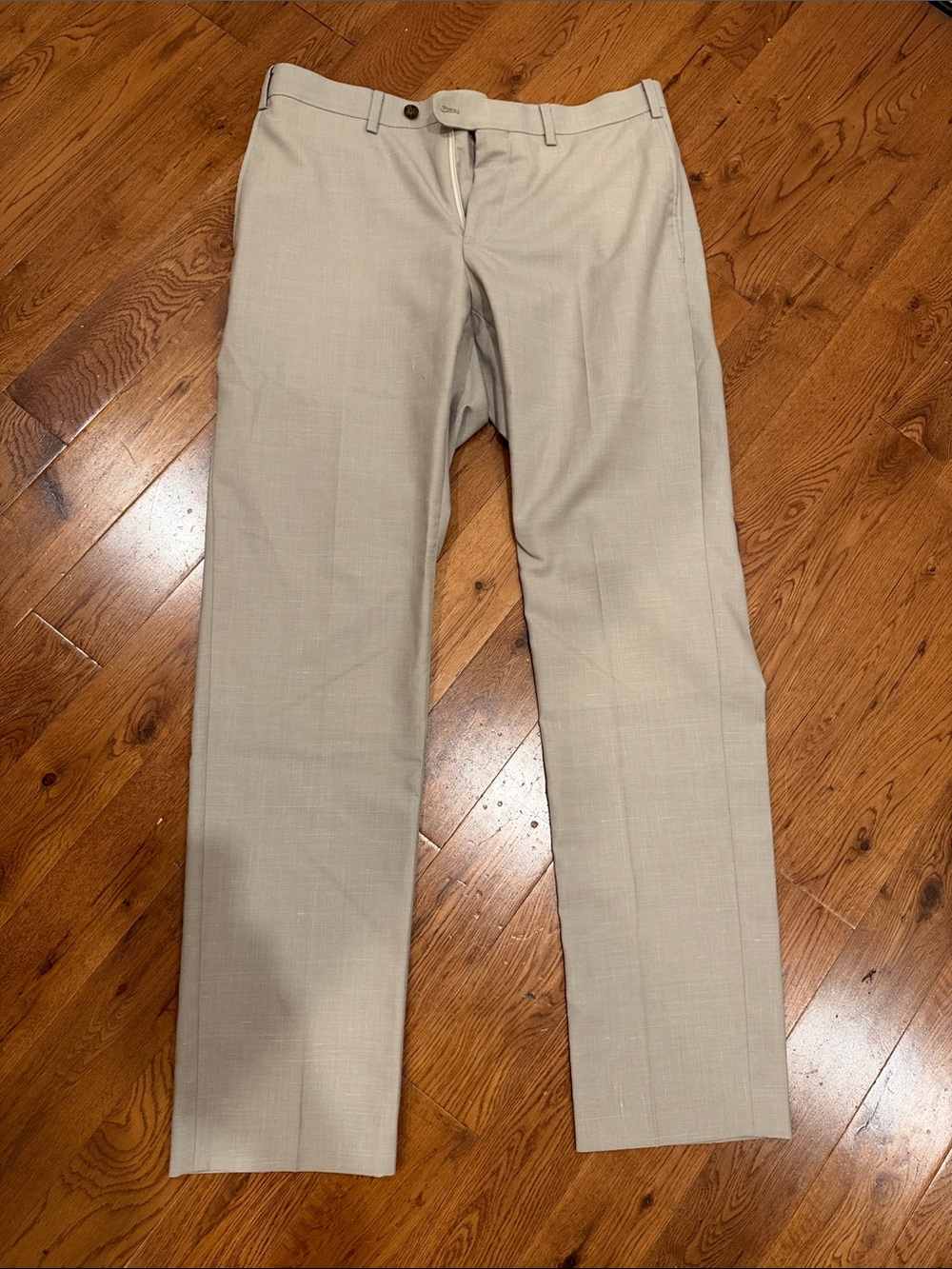 Indochino Stockport Wool Linen Sand pants 30x30